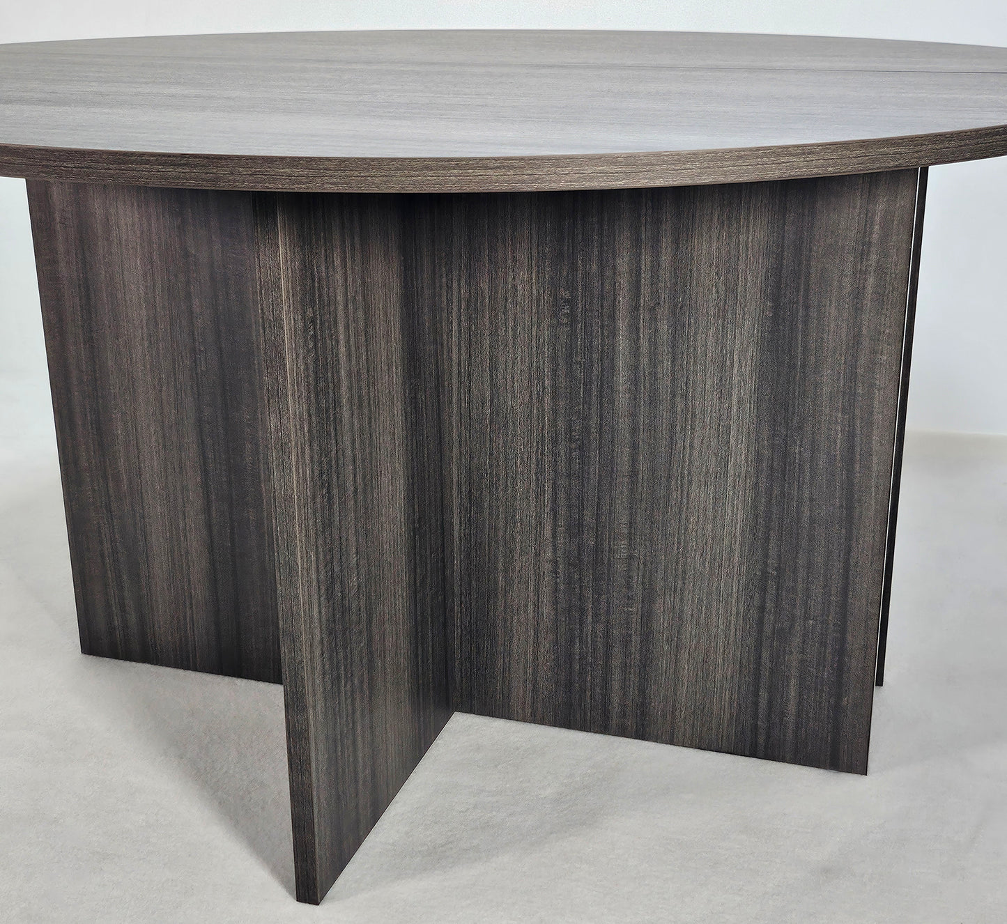 Modern Grey Oak Round Meeting Room Table - 1400mm - CF-140P
