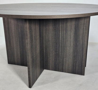 Modern Grey Oak Round Meeting Room Table - 1400mm - CF-140P