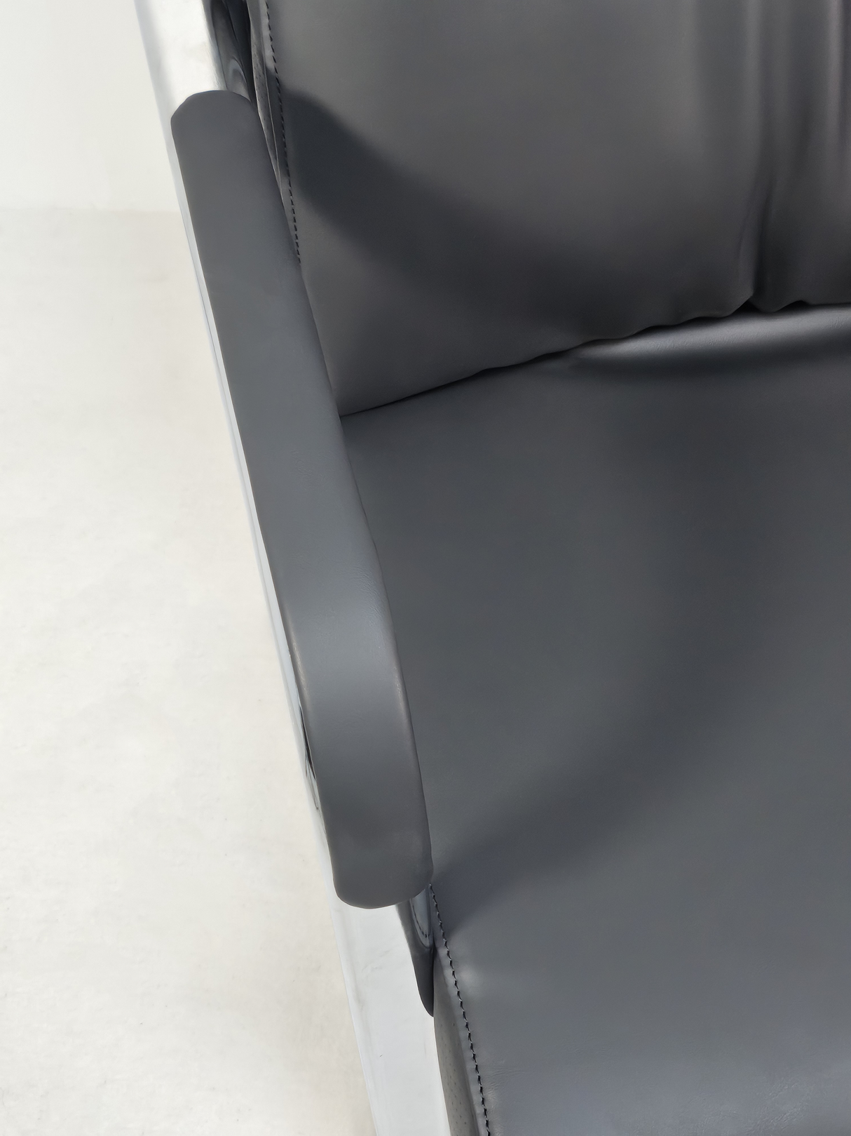 Quality Black Leather Executive Boardroom Chair with Chrome Frame - FE-242