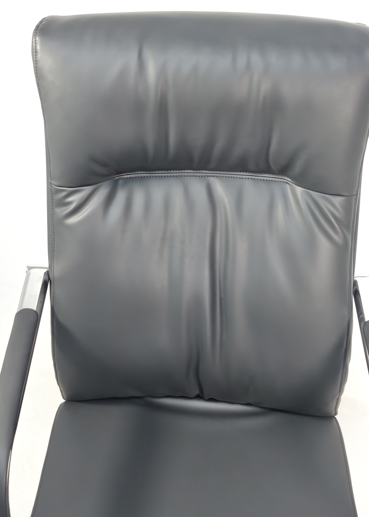 Quality Black Leather Executive Boardroom Chair with Chrome Frame - FE-242