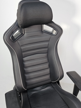 Reclining Black Leather Executive Gaming Style Office Chair - F-092A