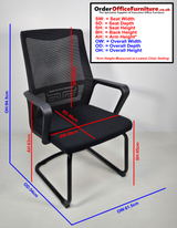 Mesh Back Office Visitor Chair - Sold in Packs of Two - CHA-239D