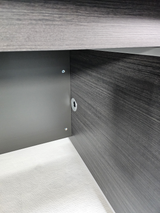 Modern Home Grey Oak Executive Office Desk with Built in Storage - 1200mm or 1400mm - DG25-D08