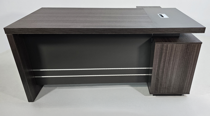 Modern Grey Brown Executive Corner Office Desk - 1600mm or 1800mm - WS-X1918