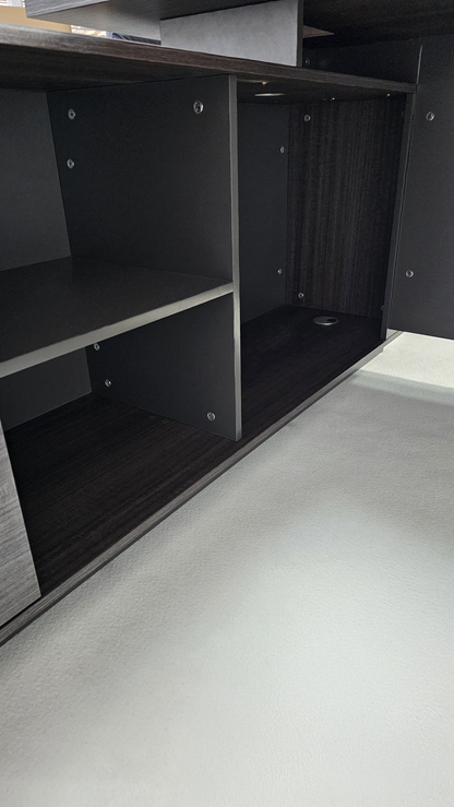 Modern Grey Brown Executive Corner Office Desk - 1600mm or 1800mm - WS-X1918