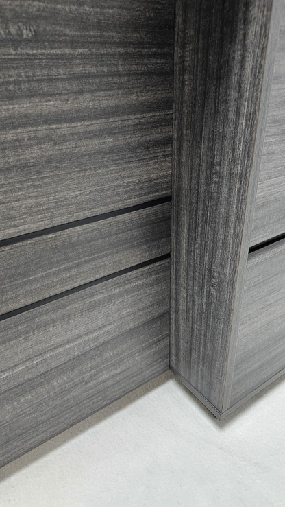 Modern Grey Oak Executive Corner Desk with Storage - 2400mm - CF-CRN-H