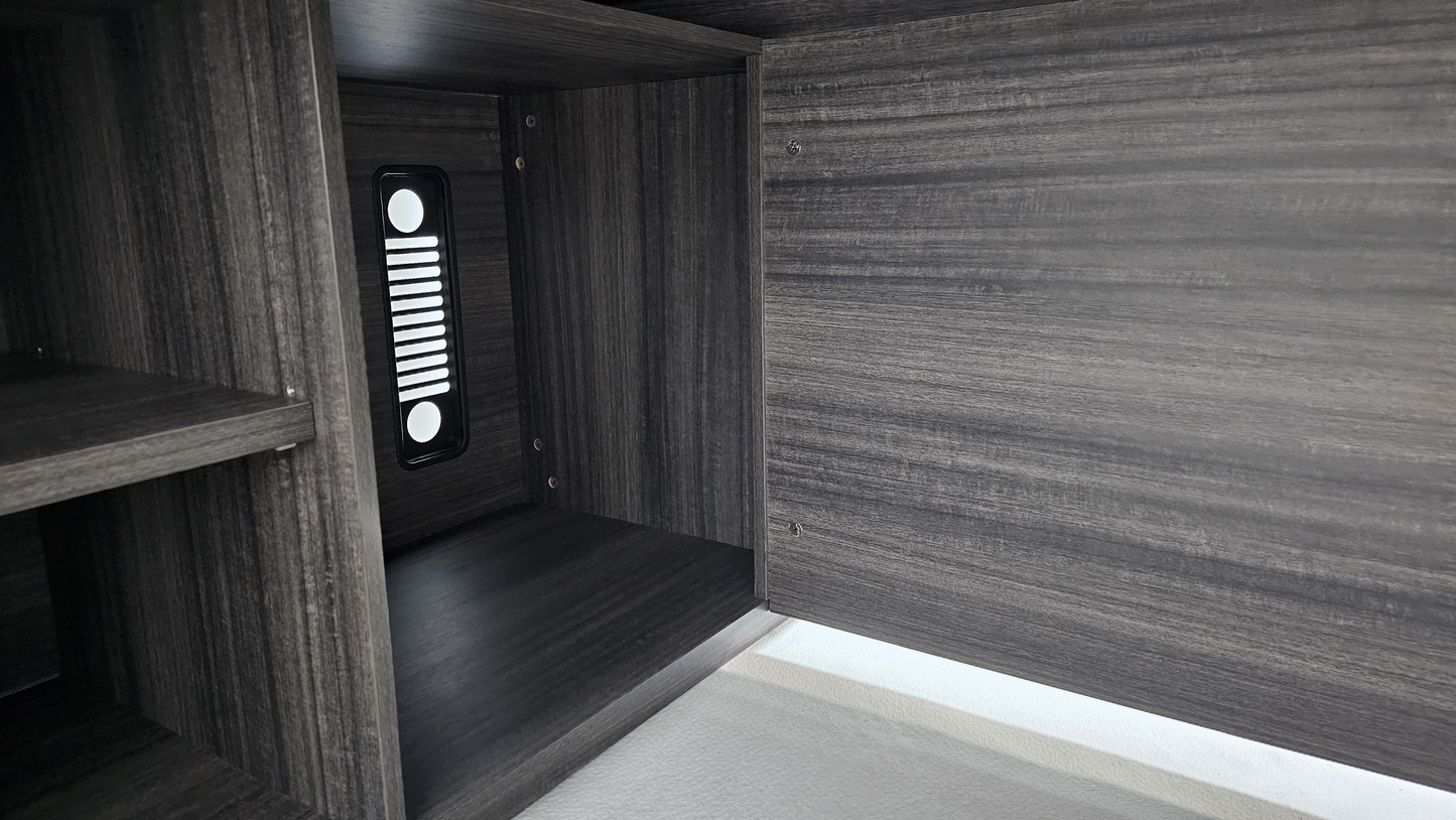 Modern Grey Oak Executive Corner Desk with Storage - 2400mm - CF-CRN-H