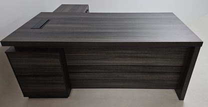 Modern Grey Oak Executive Corner Desk with Storage - 1600mm, 1800mm, 2000mm - CF-CRN-H