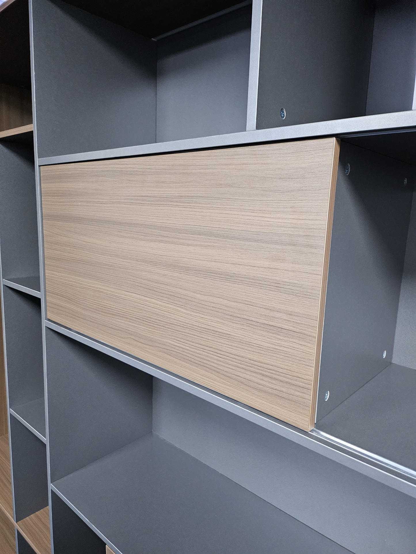 Premium Modern Executive Bookcase in American Walnut Melamine - 2400mm - DG27-S01