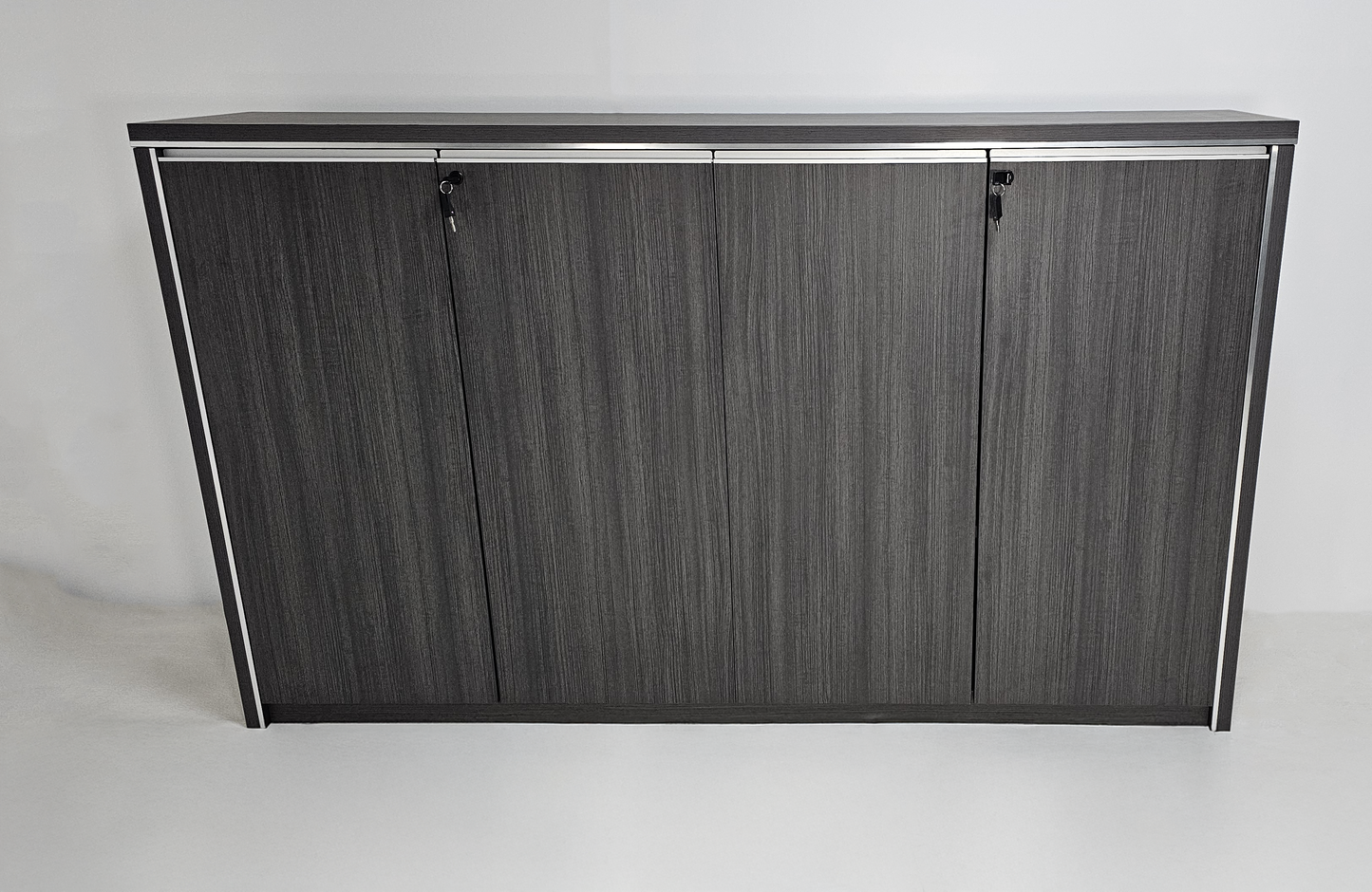 Large Modern Grey Oak Executive Lockable Cupboard - 2000mm - DG25-S0620