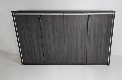 Large Modern Grey Oak Executive Lockable Cupboard - 2000mm - DG25-S0620