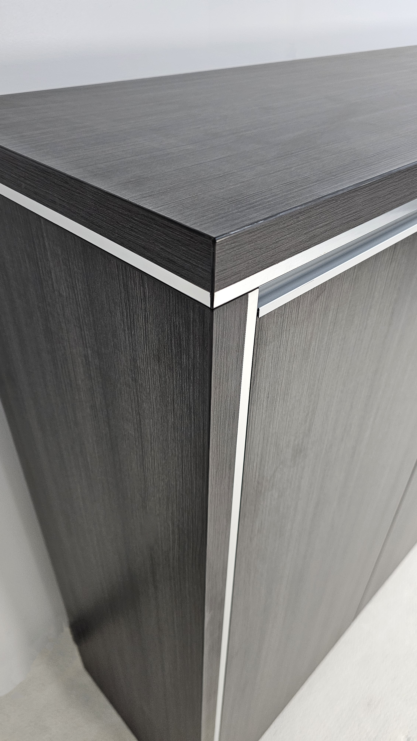 Large Modern Grey Oak Executive Lockable Cupboard - 2000mm - DG25-S0620