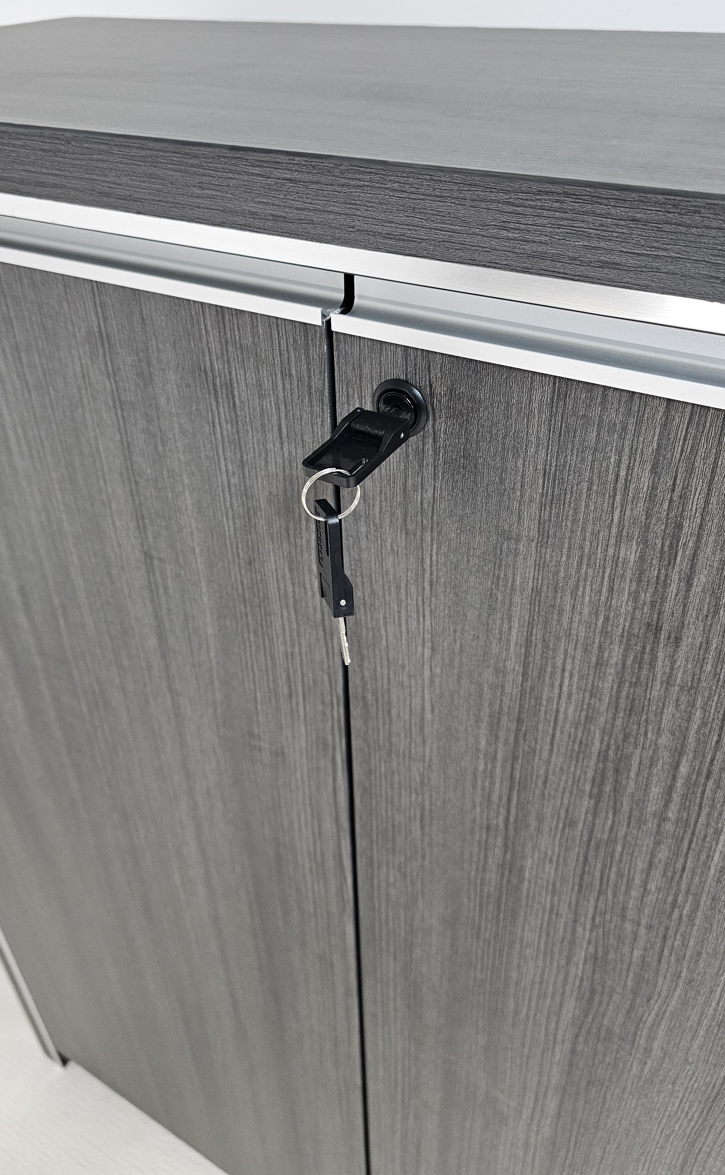 Large Modern Grey Oak Executive Lockable Cupboard - 2000mm - DG25-S0620