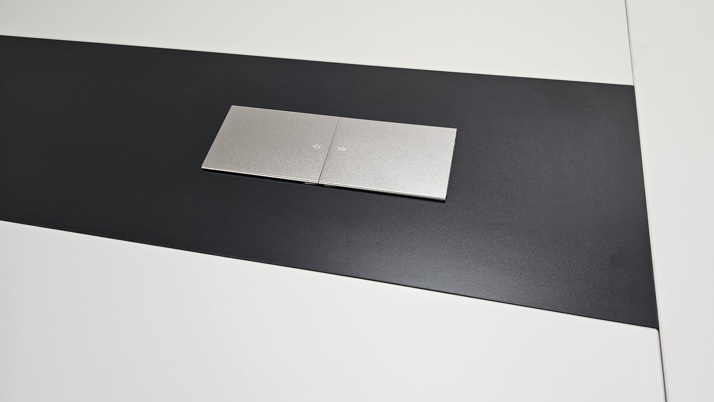 Quality Executive Boardroom Table in White - Table Top Power Integrated - 2800mm or 3200mm - XS-MET-M