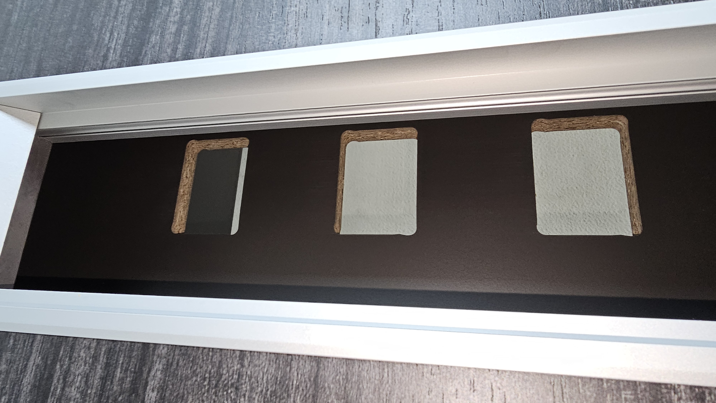 Grey Oak Veneer Executive Boardroom Table with Chrome Trim - 2400mm - DG07-C0124-26