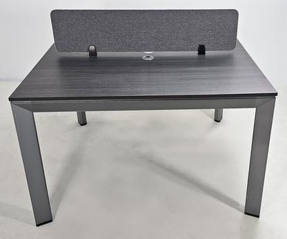 Modern Aluminum Leg Executive Back to Back Partner Workstation Office Desk with Central Divider / Meeting Table - 1200mm - New York-DG16