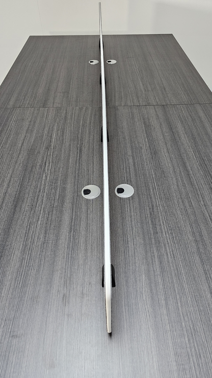 Modern Aluminum Leg Executive Back to Back Partner Workstation Office Desk with Central Divider / Meeting Table - 1200mm - New York-DG16