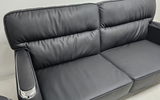 Modern Black Leather Executive Sofa Set - Single and Triple Seat Available - Black - F2401