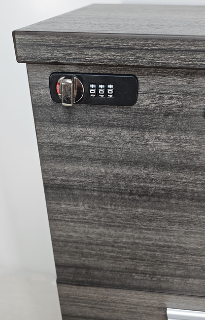 Modern Grey Oak Executive Two Drawer A4 Suspension Filing Cabinet - CF-480T