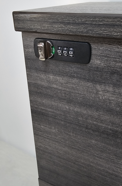 Modern Grey Oak Executive Four Drawer A4 Suspension Filing Cabinet - CF-480F