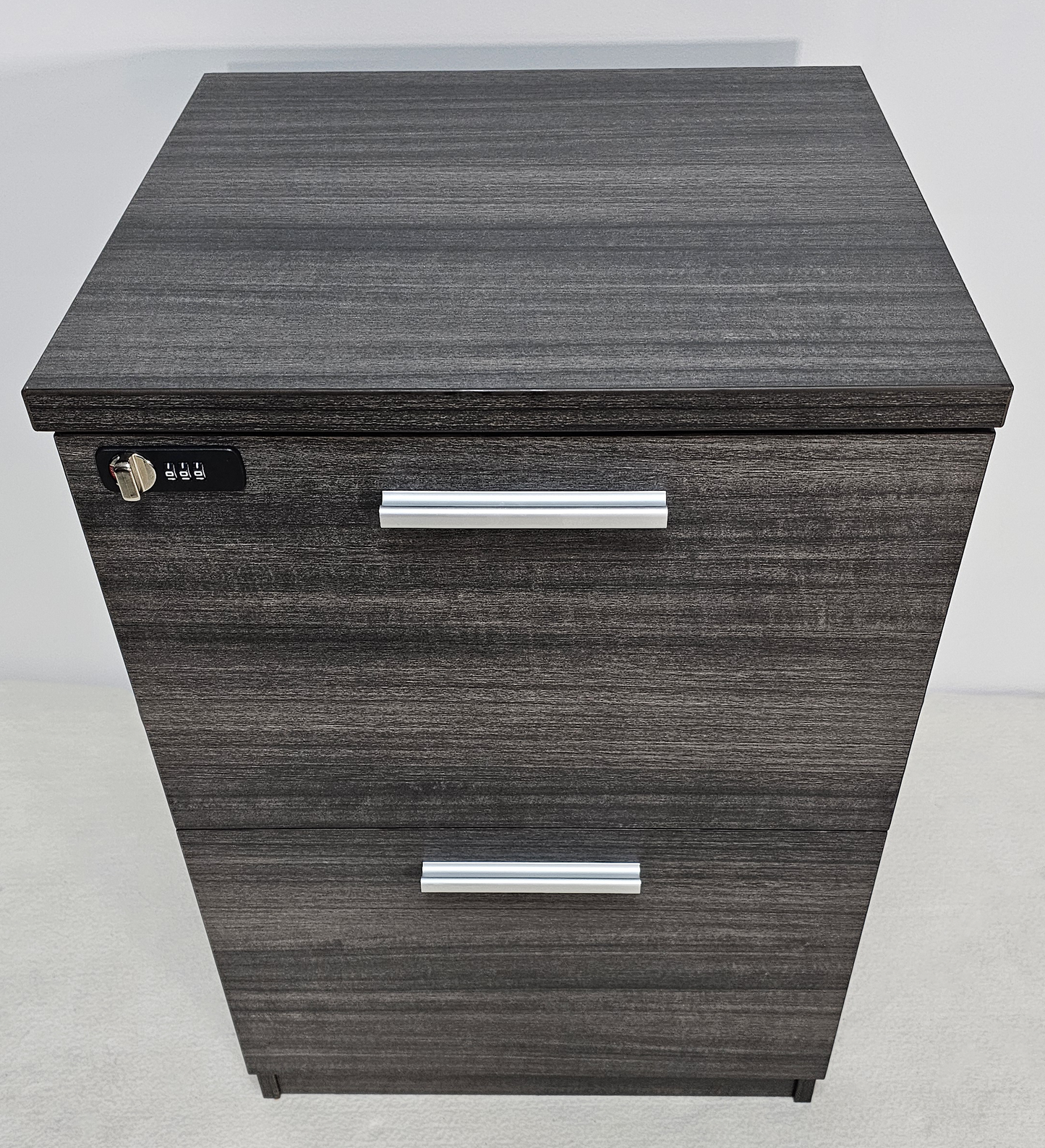 Modern Grey Oak Executive Two Drawer A4 Suspension Filing Cabinet - CF-480T