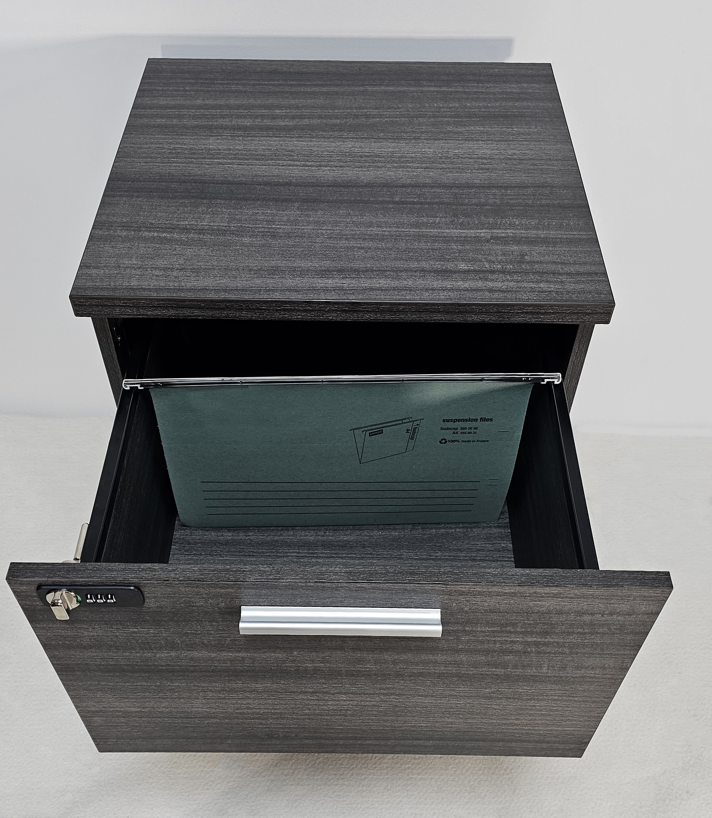 Modern Grey Oak Executive Two Drawer A4 Suspension Filing Cabinet - CF-480T