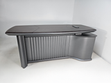 High Quality Wenge Real Wood Veneer Executive Corner Office Desk with LED and UK Socket Power - 1800mm or 2000mm - SAI-01