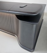 High Quality Wenge Real Wood Veneer Executive Corner Office Desk with LED and UK Socket Power - 1800mm or 2000mm - SAI-01