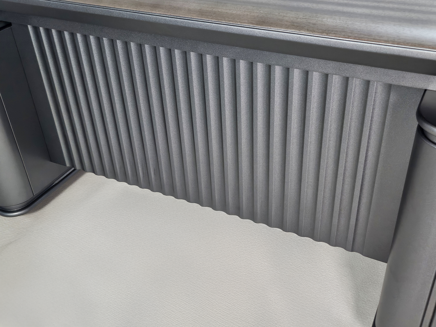 High Quality Wenge Real Wood Veneer Executive Corner Office Desk with LED and UK Socket Power - 2000mm - ELRS-01