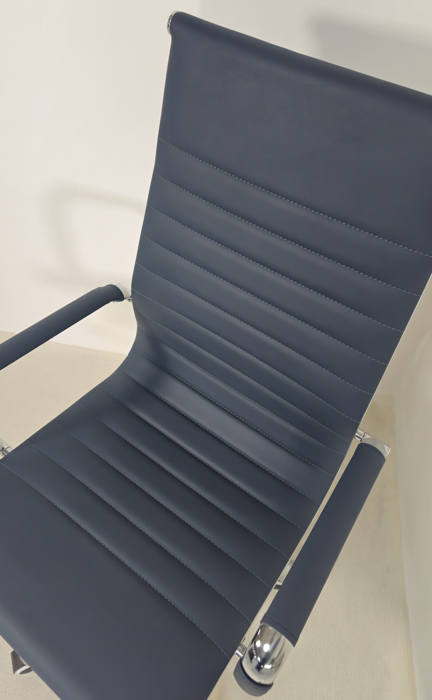 High Back Blue Leather Eames-Style Office Chair for Home & Commercial Use - HB-A13