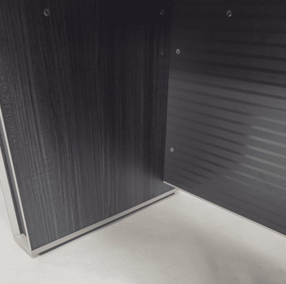 Modern Grey Oak Veneer Executive Office Desk with Built in Storage - 1600mm - BJS-X1616