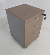 Quality Modern American Walnut Melamine Lockable Three Drawer Pedestal  - DG27-H0101