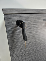 Quality Modern Grey Oak Four Drawer Filing Cabinet - A4 Foolscap Suspension Files - DGWK-AB84