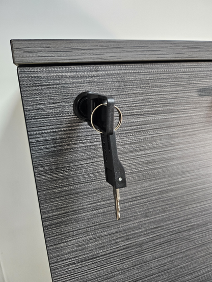 Quality Modern Grey Oak Four Drawer Filing Cabinet - A4 Foolscap Suspension Files - DGWK-AB84