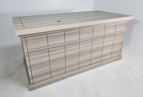 Modern Twin Pedestal Executive Office Desk in Ash - 1600mm - HSN009
