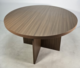 Quality Modern American Walnut Melamine Round Meeting Table - 1000mm or 1200mm - DG27-RO