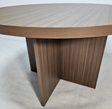 Quality Modern American Walnut Melamine Round Meeting Table - 1000mm or 1200mm - DG27-RO