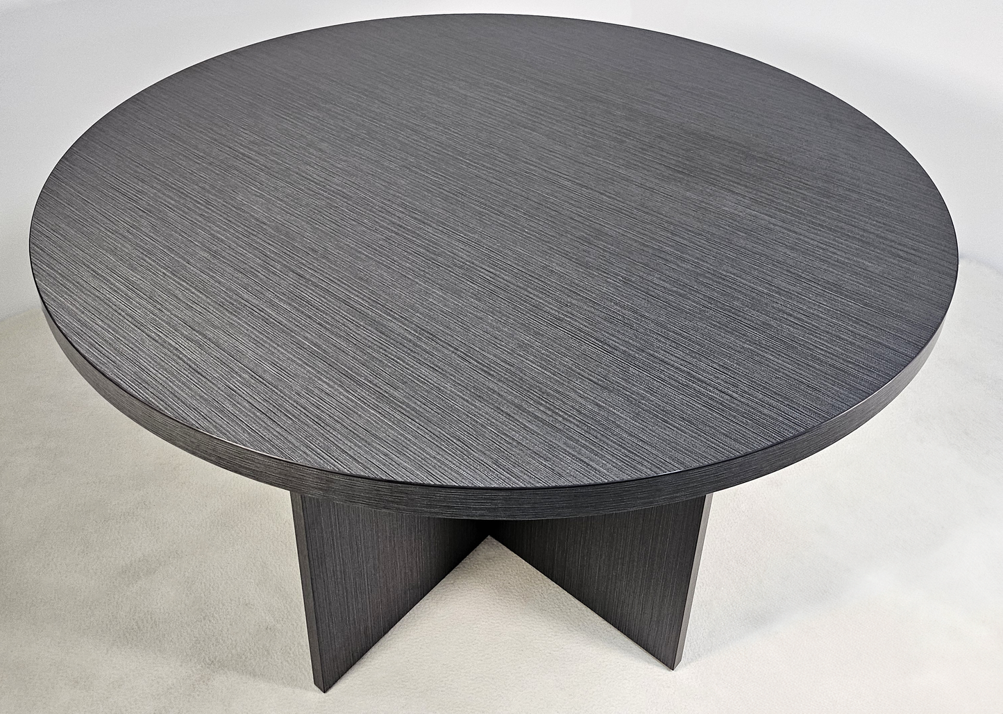 Grey Oak Melamine Round Meeting Table - 1200mm - WKO-RT012