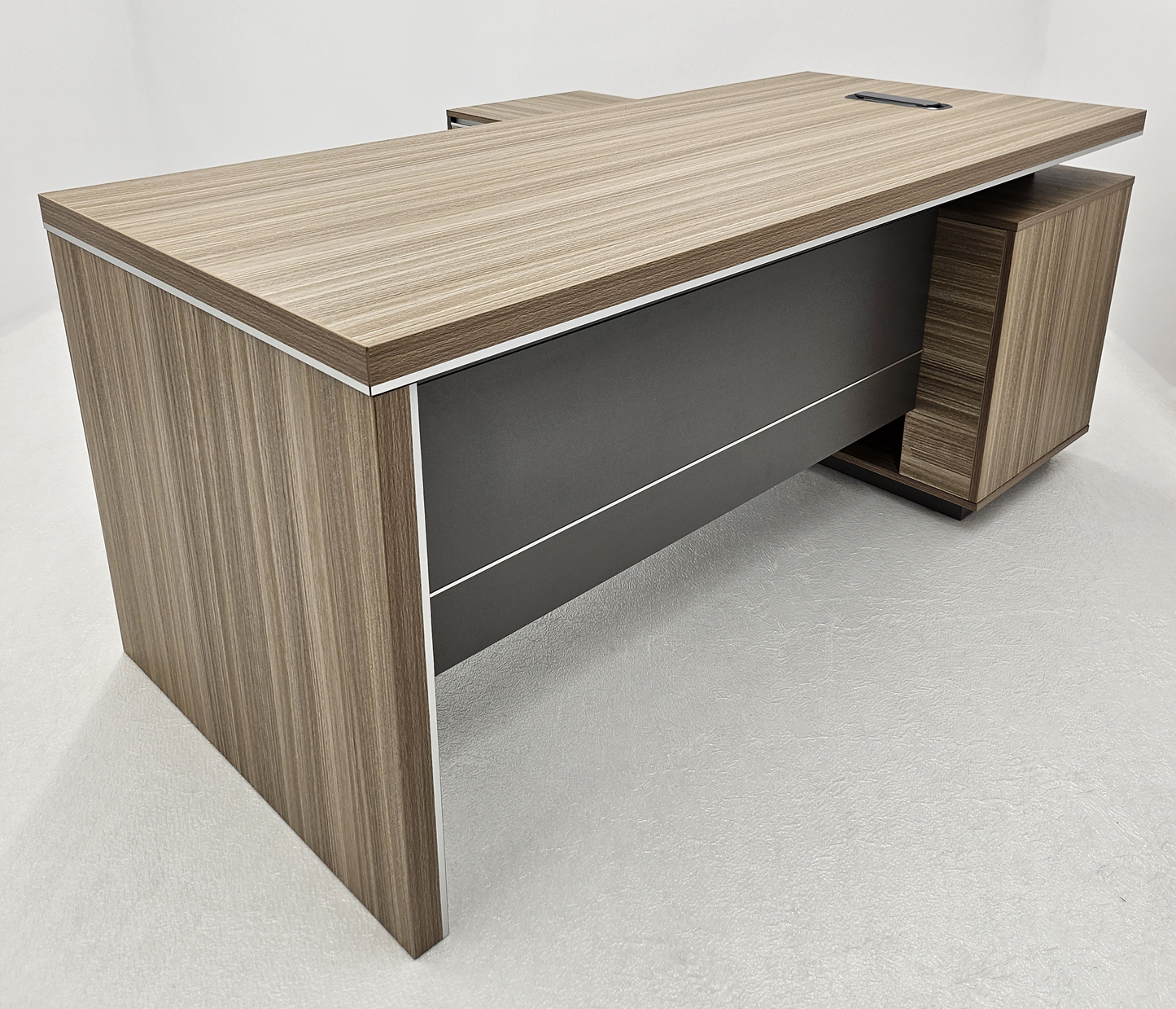 Modern Home Golden Oak Corner Executive Office Desk with Integrated Storage - 2000mm or 2200mm - PM02-D02