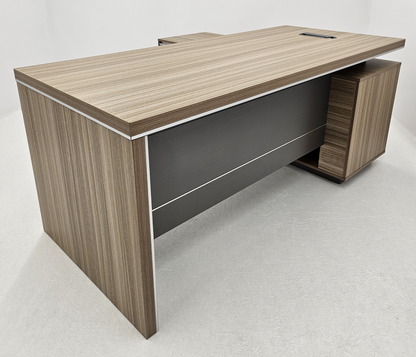 Modern Home Golden Oak Corner Executive Office Desk with Integrated Storage - 2000mm or 2200mm - PM02-D02