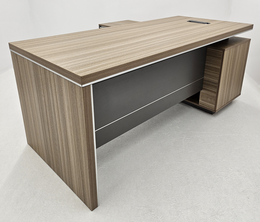 Modern Home Golden Oak Corner Executive Office Desk with Integrated Storage - 1600mm or 1800mm - PM02-D01