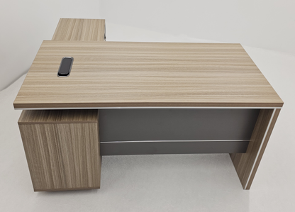 Modern Home Golden Oak Corner Executive Office Desk with Integrated Storage - 1400mm - PM02-D01-14