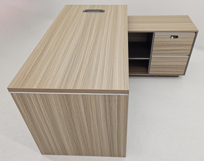 Modern Home Golden Oak Corner Executive Office Desk with Integrated Storage - 1400mm - PM02-D01-14