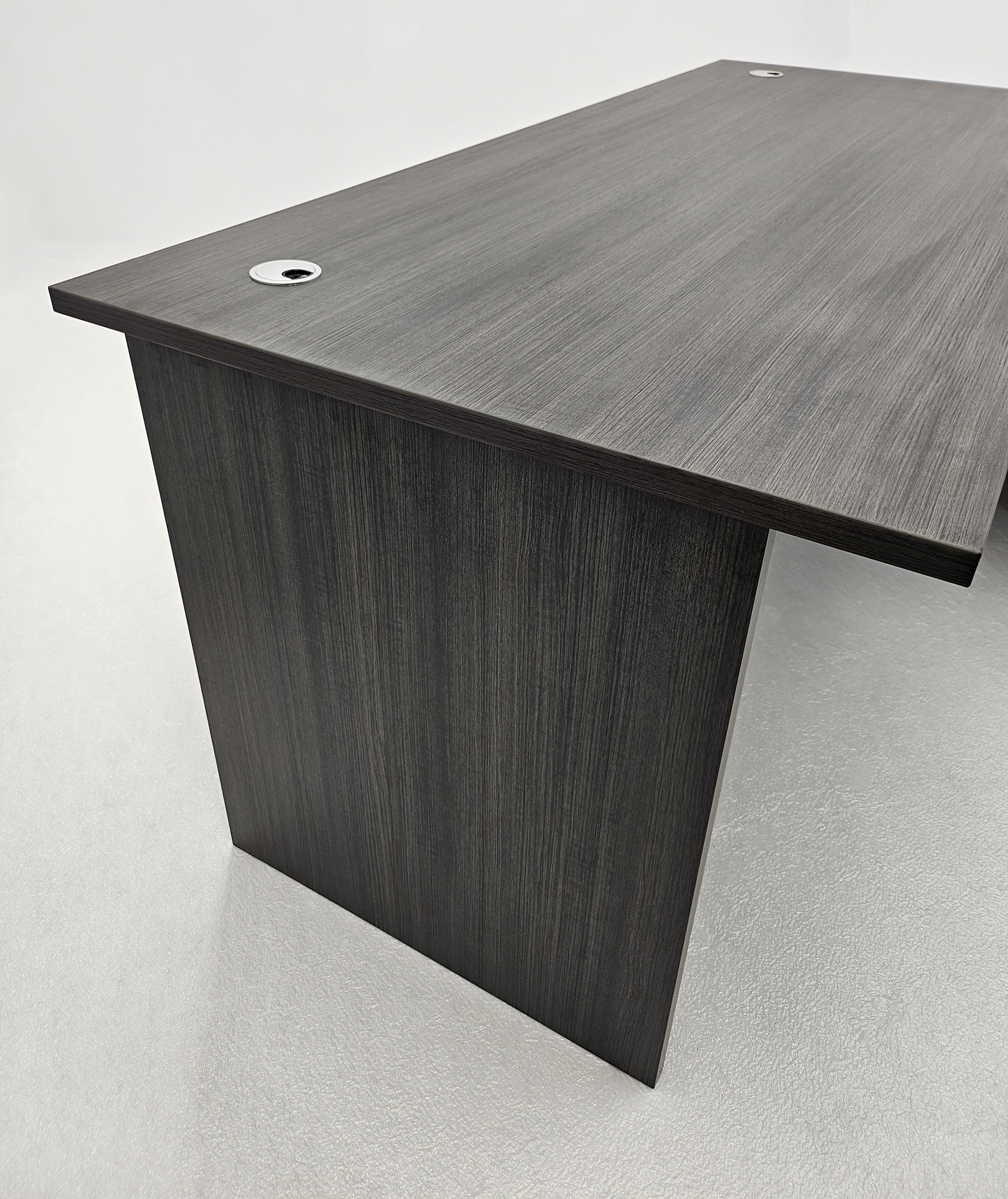 Modern Right Hand Grey Oak Home Office Desk - 1600mm or 1800mm - DG-D01-R