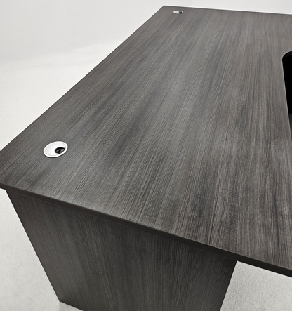 Modern Right Hand Grey Oak Home Office Desk - 1600mm or 1800mm - DG-D01-R