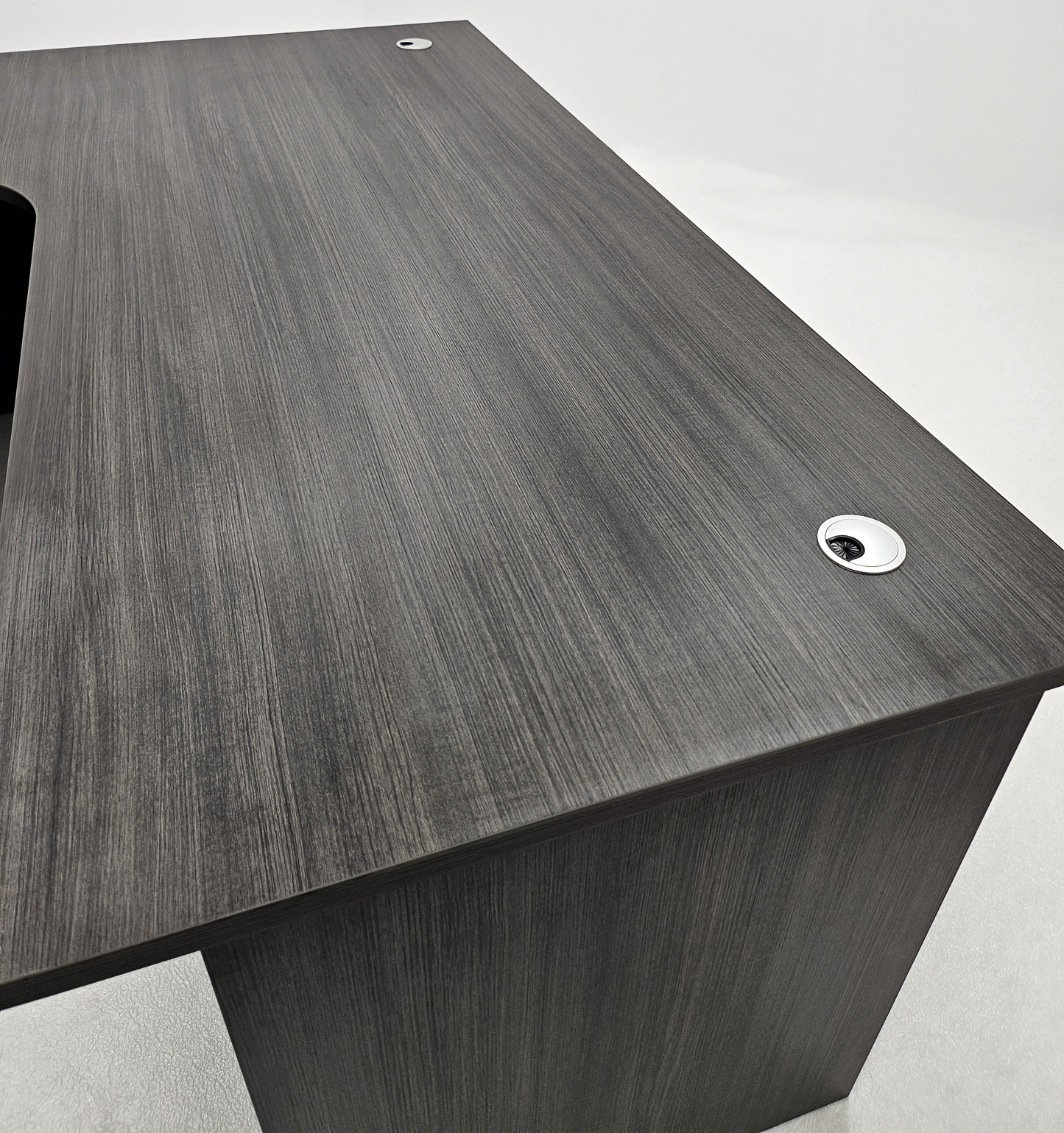 Modern Left Hand Grey Oak Home Office Desk - 1600mm or 1800mm - DG-D01-L