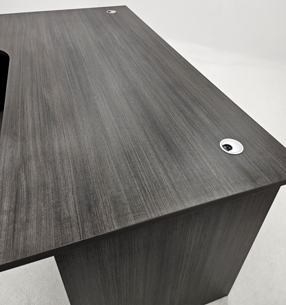 Modern Left Hand Grey Oak Home Office Desk - 1600mm or 1800mm - DG-D01-L