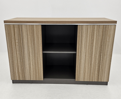 Modern Executive Golden Oak Open Storage Cupboard - 1200mm - PM02-S0312