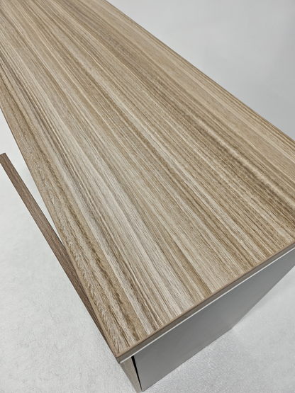 Modern Executive Golden Oak Open Storage Cupboard - 1200mm - PM02-S0312