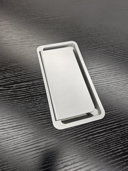 Modern Black Ash Melamine Meeting Table with Silver Trim - 1800mm, 2400mm - BT-BLACK-ASH